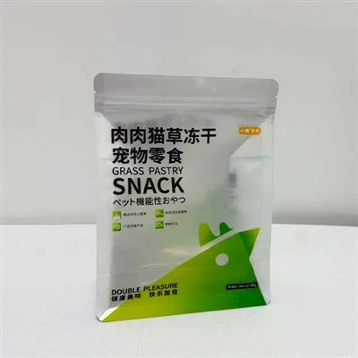 Niestandardowe drukowane torby płaskie na przekąski dla zwierząt domowych Kot i pies Zamrożone - Suszone torby do pakowania Torby do ponownego zamykania